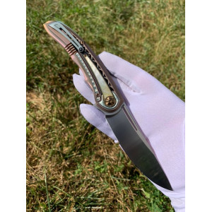 ВОЯДЖЕР (Voyager) ексклюзивний складний ніж ручної роботи KUSTOM KNIVES - Лезо Damasteel® RWL-34™ 61-62 HRC. Photo 3